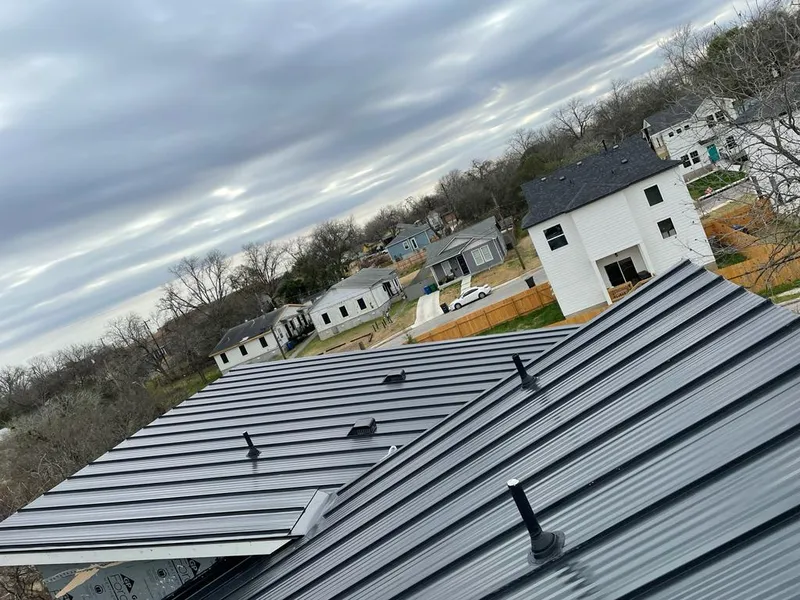 Standing seam metal roof panels with vents for Skylight Repair in Johnson Lane
